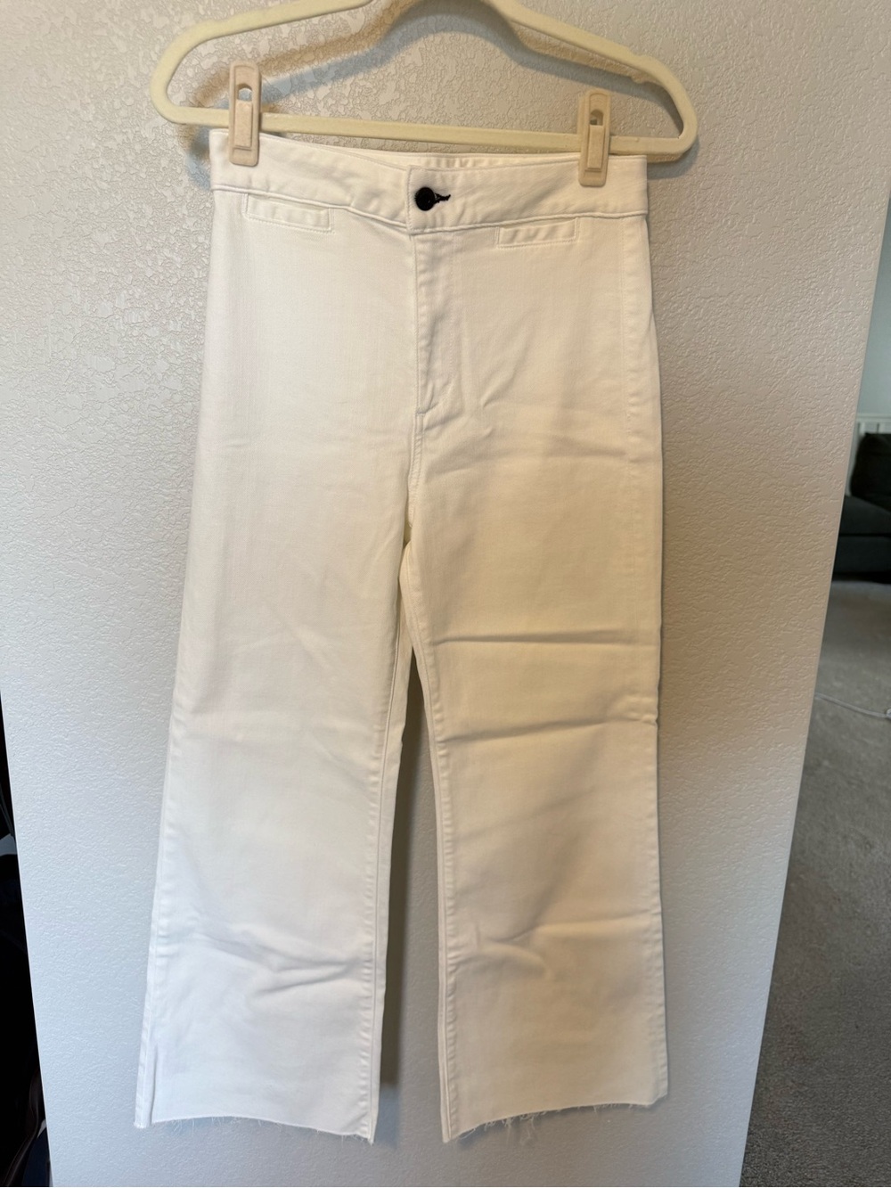 ASKK NY White Twill Wide-Leg Pants - The Brighton